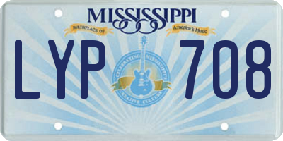 MS license plate LYP708