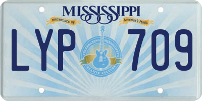 MS license plate LYP709