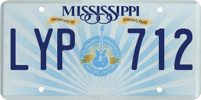 MS license plate LYP712