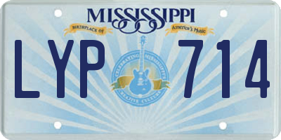 MS license plate LYP714