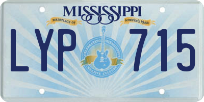 MS license plate LYP715
