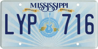 MS license plate LYP716