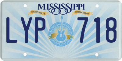 MS license plate LYP718