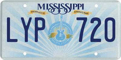 MS license plate LYP720