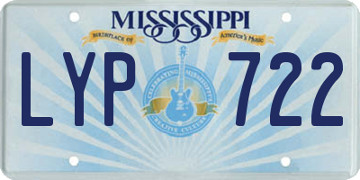 MS license plate LYP722