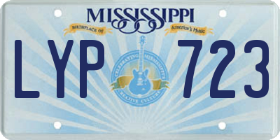 MS license plate LYP723