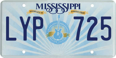 MS license plate LYP725