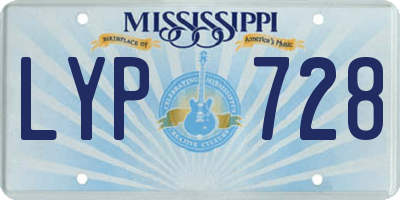 MS license plate LYP728