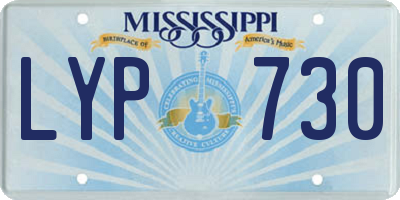 MS license plate LYP730