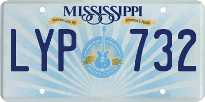 MS license plate LYP732