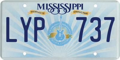 MS license plate LYP737