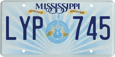 MS license plate LYP745
