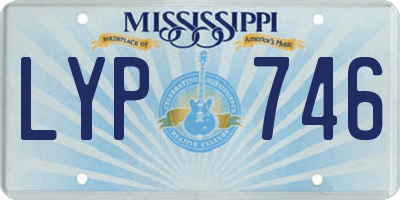 MS license plate LYP746