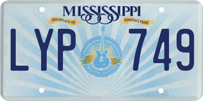 MS license plate LYP749