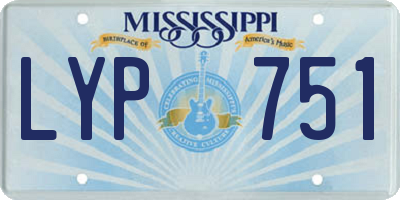 MS license plate LYP751