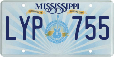 MS license plate LYP755