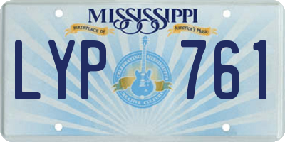 MS license plate LYP761