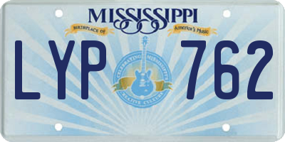MS license plate LYP762
