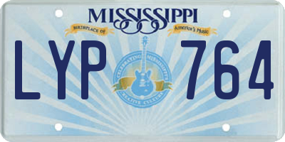 MS license plate LYP764