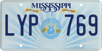 MS license plate LYP769
