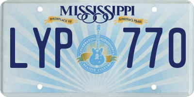 MS license plate LYP770