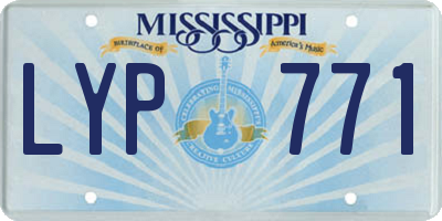 MS license plate LYP771