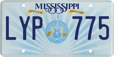 MS license plate LYP775