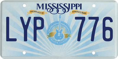 MS license plate LYP776