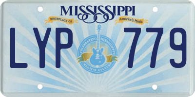 MS license plate LYP779