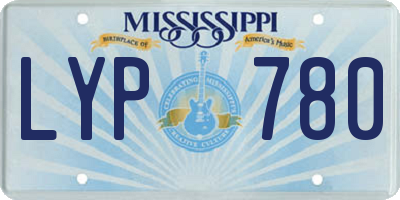 MS license plate LYP780
