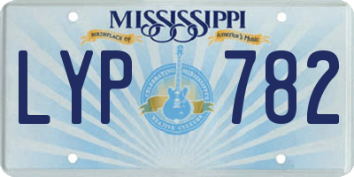 MS license plate LYP782