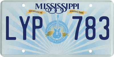 MS license plate LYP783