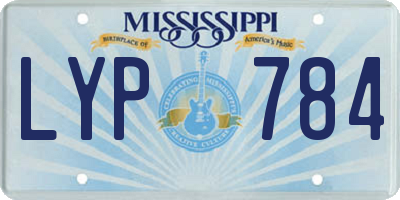 MS license plate LYP784