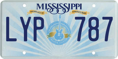 MS license plate LYP787