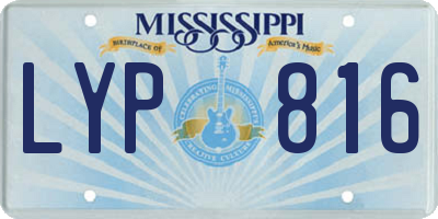 MS license plate LYP816