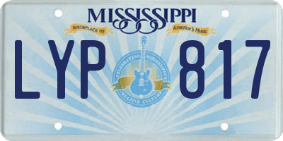 MS license plate LYP817