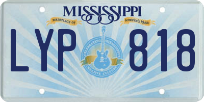MS license plate LYP818