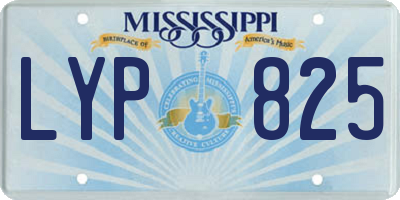 MS license plate LYP825