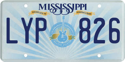 MS license plate LYP826