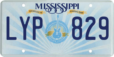 MS license plate LYP829