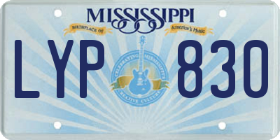 MS license plate LYP830