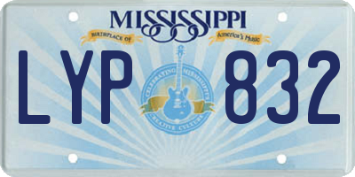 MS license plate LYP832