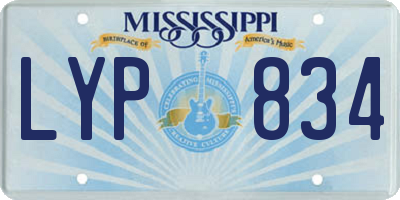 MS license plate LYP834