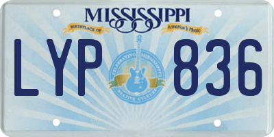MS license plate LYP836
