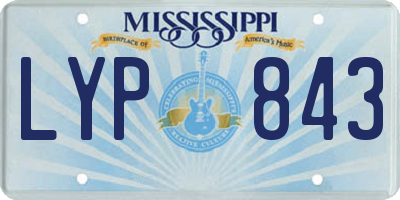 MS license plate LYP843