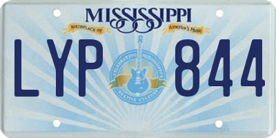 MS license plate LYP844