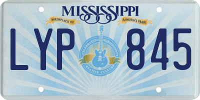 MS license plate LYP845