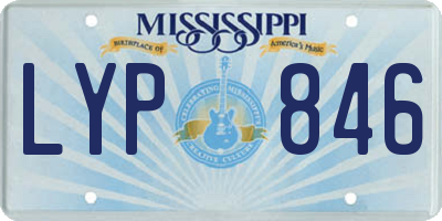 MS license plate LYP846