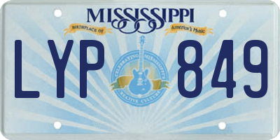 MS license plate LYP849