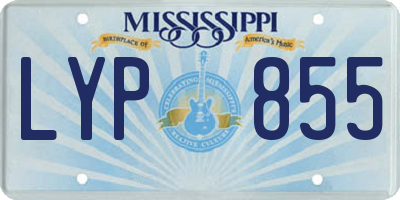 MS license plate LYP855
